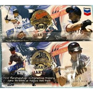 (2) 2002 San Francisco Giants interleague pins vs Balt Orioles + Tampa Bay NIP